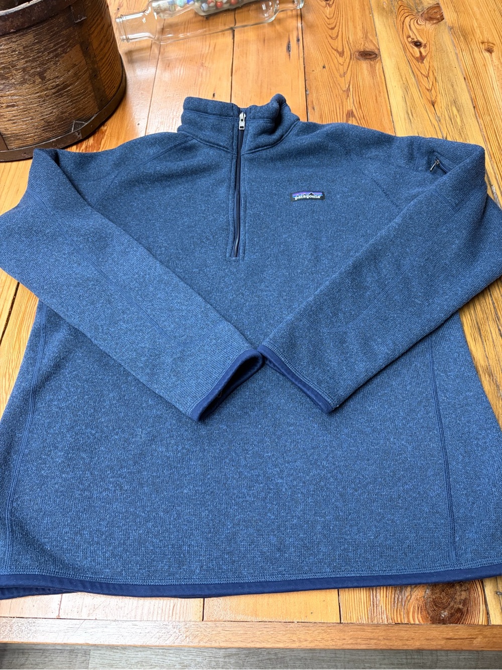 Patagonia women's Blue Half-Zip Fleece Pullover size XL